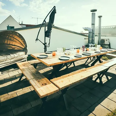 View - Dachterrasse - Privater Parkplatz 公寓 莱比锡