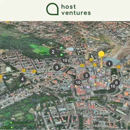 View - Dachterrasse - Privater Parkplatz * Лейпциг